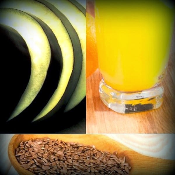 Suco de berinjela e linhaça